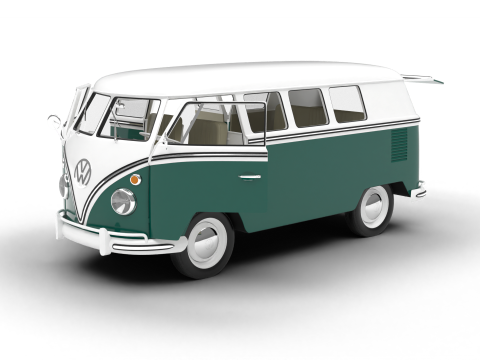 Volkswagen T1 Combi 1950 HQ 3D मॉडल