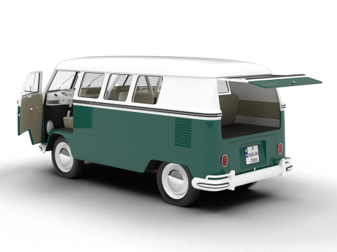 Volkswagen T1 Combi 1950 HQ Modelo 3D