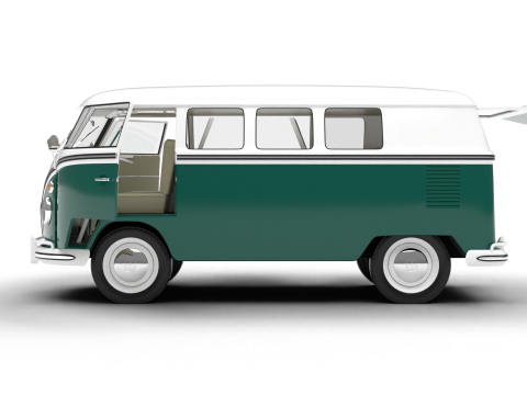 Volkswagen T1 Combi 1950 HQ Modelo 3D