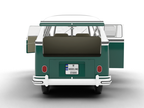 Volkswagen T1 Combi 1950 HQ Modelo 3D