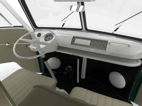 Volkswagen T1 Combi 1950 HQ Modelo 3D