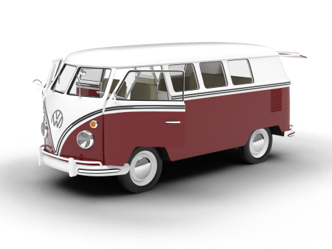 Volkswagen T1 Combi 1950 HQ 3D मॉडल