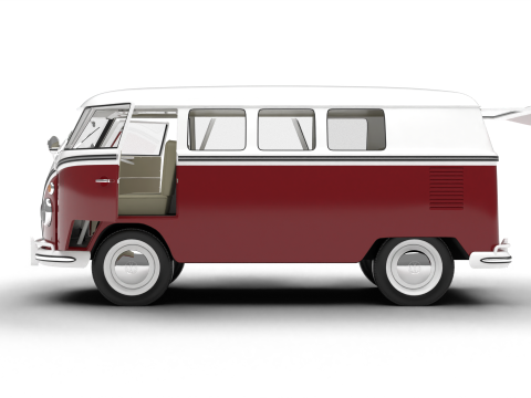 Volkswagen T1 Combi 1950 HQ 3D Model