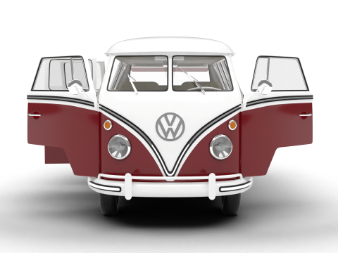 Volkswagen T1 Combi 1950 HQ 3D Model