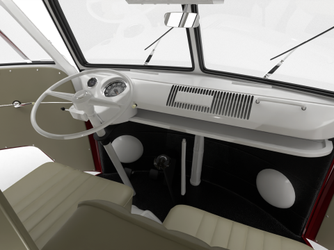 Volkswagen T1 Combi 1950 HQ 3D Model