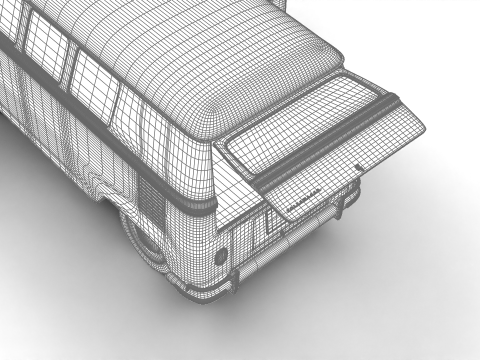 Volkswagen T1 Combi 1950 HQ 3D Model
