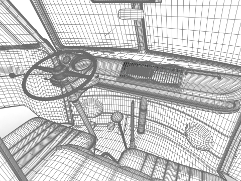 Volkswagen T1 Combi 1950 HQ 3D Model