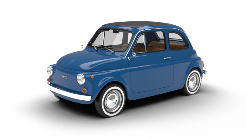 Fiat 500L 1969 3D 模型 .c4d .max .obj .3ds .fbx .stl .blend