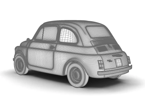 Фиат 500Л 1969г. 3D Модель