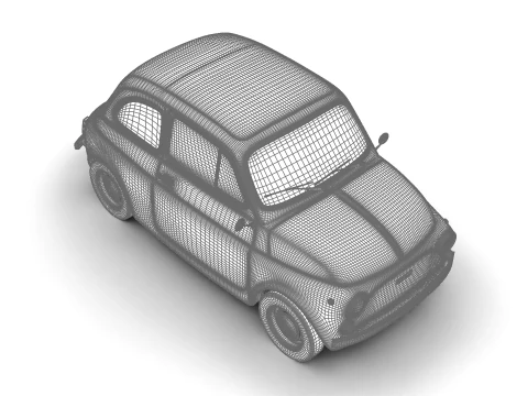Фиат 500Л 1969г. 3D Модель