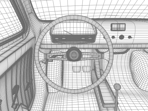 Фиат 500Л 1969г. 3D Модель