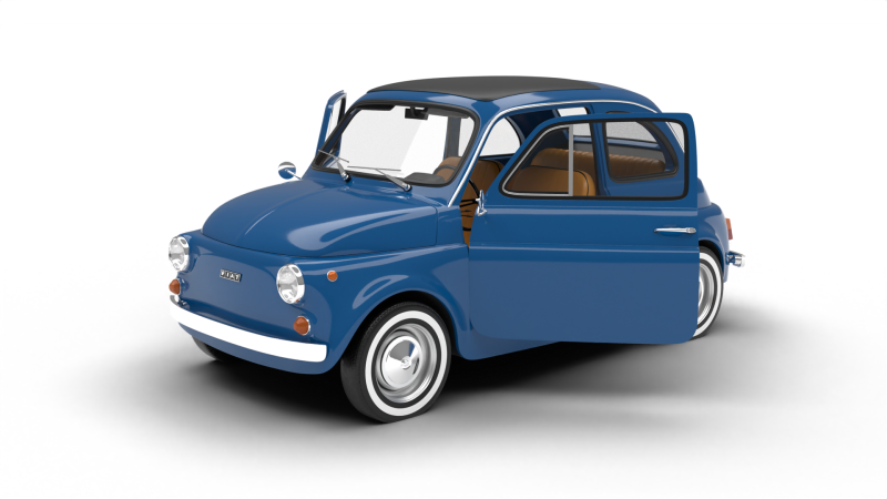 Fiat 500L 1969 HQ 3D 모델 .c4d .max .obj .3ds .fbx .stl .blend