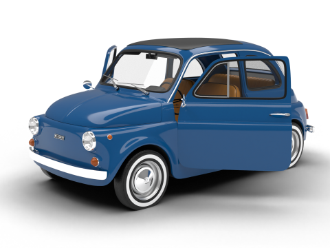 Fiat 500L 1969 HQ 3D Модель