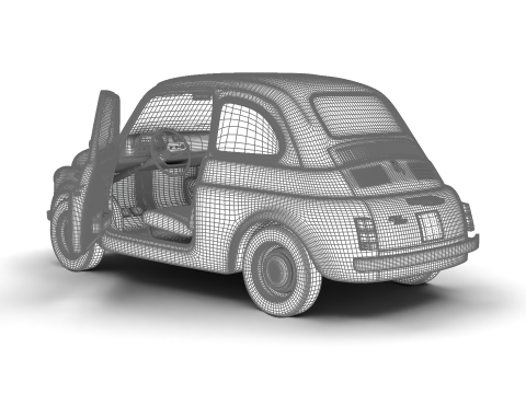 Fiat 500L 1969 HQ 3D 모델