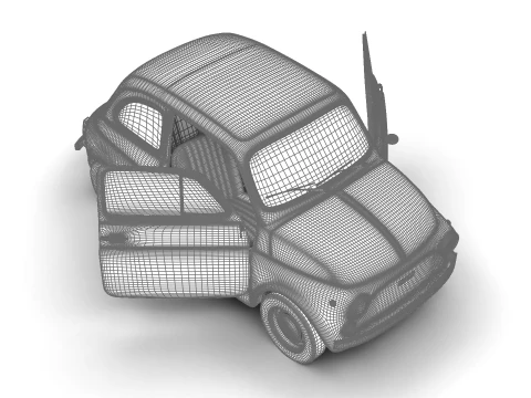 Fiat 500L 1969 HQ 3D Model