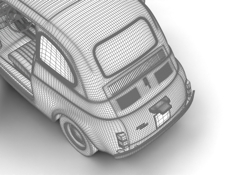 Fiat 500L 1969 HQ 3D 모델