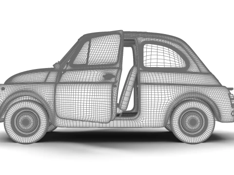 Fiat 500L 1969 HQ 3D Model