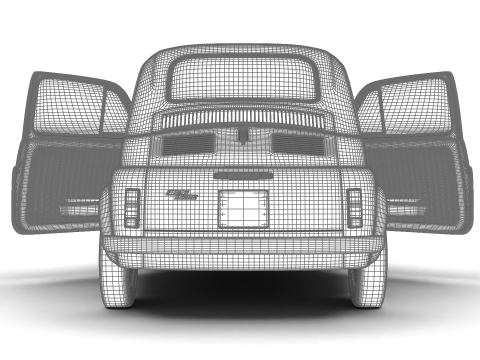 Fiat 500L 1969 HQ 3D 모델
