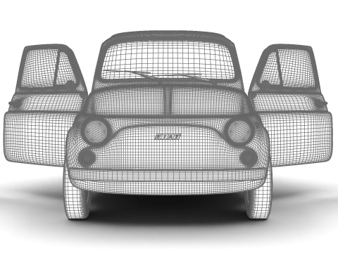 Fiat 500L 1969 HQ 3D 모델