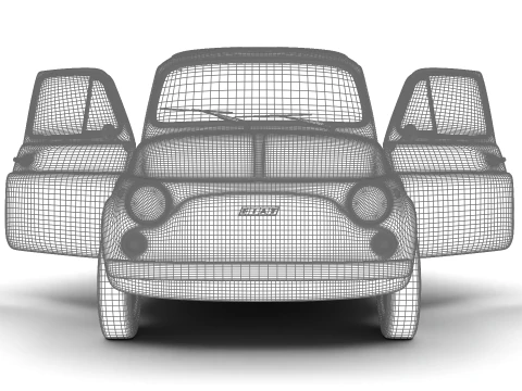 Fiat 500L 1969 HQ 3D Model