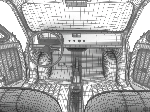 Fiat 500L 1969 HQ 3D Model