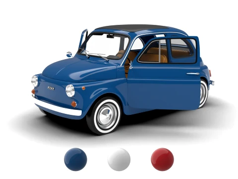 Fiat 500L 1969 HQ 3D Модель