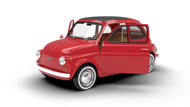 Fiat 500L 1969 HQ 3D 모델 .c4d .max .obj .3ds .fbx .stl .blend
