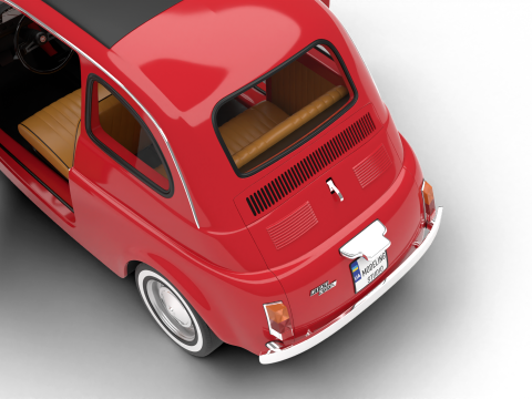 Fiat 500L 1969 HQ 3D 모델