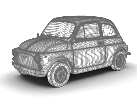 Fiat 500L 1969 HQ 3D 모델