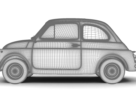 Fiat 500L 1969 HQ 3D 모델