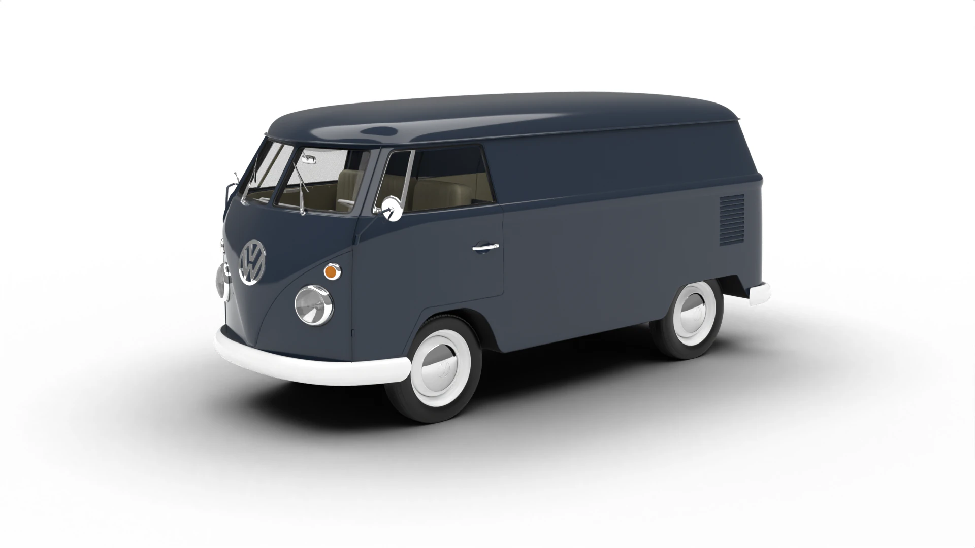 Volkswagen T1 Panel Van 1950 3D Model .c4d .max .obj .3ds .fbx .stl .blend 