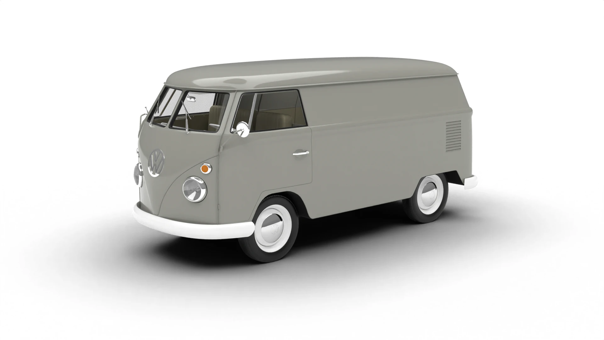 Volkswagen T1 Panel Van 1950 3D Model .c4d .max .obj .3ds .fbx .stl .blend