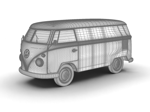 Volkswagen T1 Panel Van 1950 3D Model