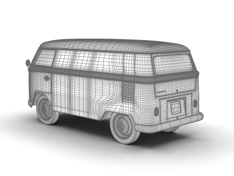 Volkswagen T1 Panel Van 1950 3D Model