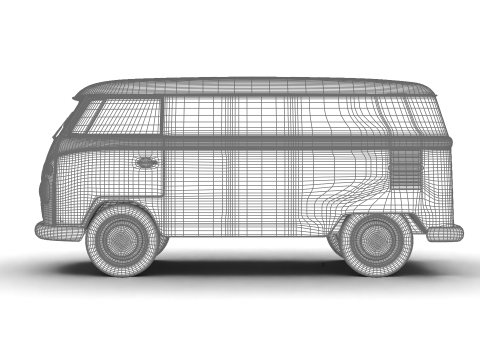 Volkswagen T1 Panel Van 1950 3D Model