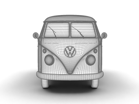 Volkswagen T1 Panel Van 1950 3D Model