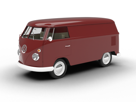 Volkswagen T1 Panel Van 1950 3D Модель