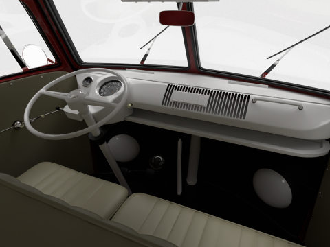 Volkswagen T1 Panel Van 1950 Model 3D