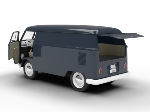 Volkswagen T1 Panel Van 1950 HQ 3D Model