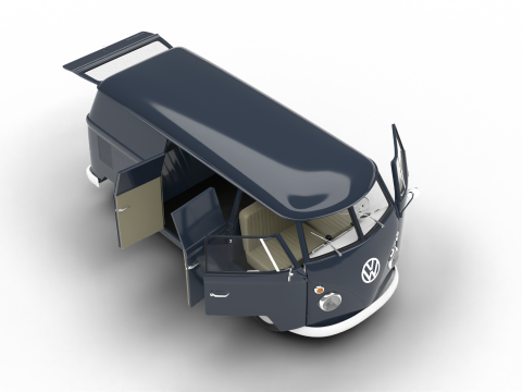 Volkswagen T1 Panel Van 1950 HQ 3D Model