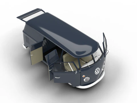 Volkswagen T1 Panel Van 1950 HQ 3D Model