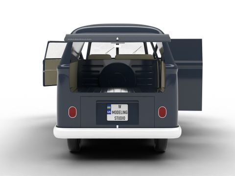 Volkswagen T1 Panel Van 1950 HQ 3D Model