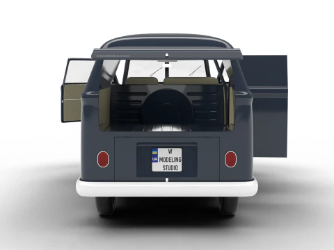 Volkswagen T1 Panel Van 1950 HQ 3D Model