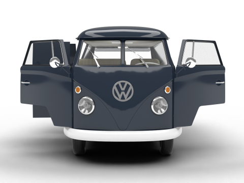 Volkswagen T1 Panel Van 1950 HQ 3D Model