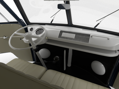 Volkswagen T1 Panel Van 1950 HQ 3D Model
