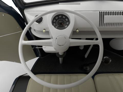 Volkswagen T1 Panel Van 1950 HQ 3D Model