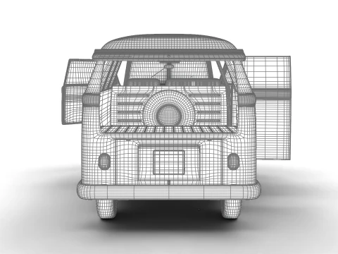 Volkswagen T1 Panel Van 1950 HQ 3D Model