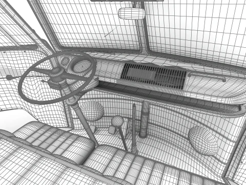 Volkswagen T1 Panel Van 1950 HQ 3D Model
