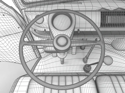 Volkswagen T1 Panel Van 1950 HQ 3D Model