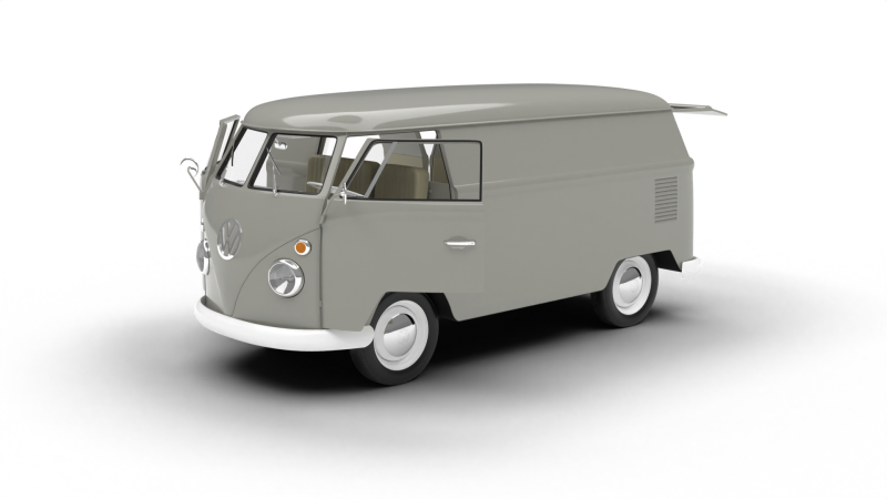 Volkswagen T1 Panel Van 1950 HQ Modelo 3D .c4d .max .obj .3ds .fbx .stl .blend